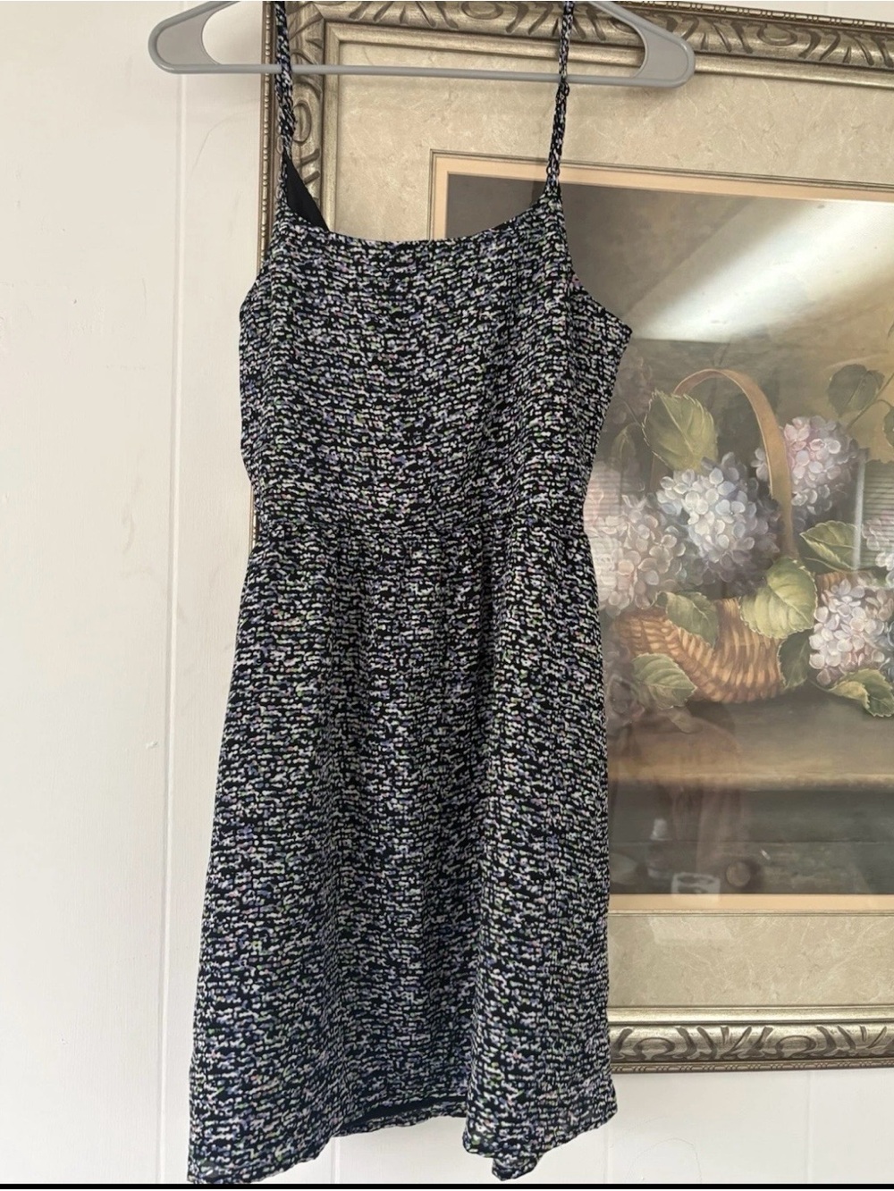 Jessica Simpson Black Speckled Spaghetti-Strap Mini Dress